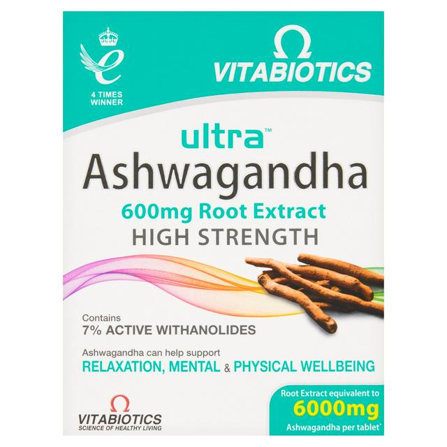 Vitabiotics Ultra 30 x Ashwagandha Root Extract 600mg Tablets - gallery image 1