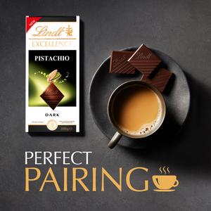 Lindt 100g Excellence Pistachio Dark Chocolate Bar - gallery image 3