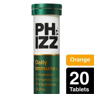 Phizz Daily Immune+ 20 x Orange, Hydration, Immunity, Electrolytes & Vitamins Effervescent Tablets - video