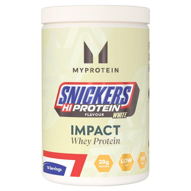 Myprotein Snickers Hi Protein Flavour White Impact Whey Isolate 500g - gallery image 1
