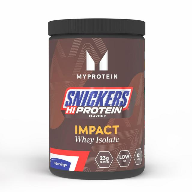 Myprotein 525g Snickers Hi Protein Flavour Impact Isolate Whey Protein - gallery image 1
