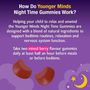 Haliborange 30 x Mixed Berry Flavour 6 to 16 Years Younger Minds Night Time Gummies - gallery image 4