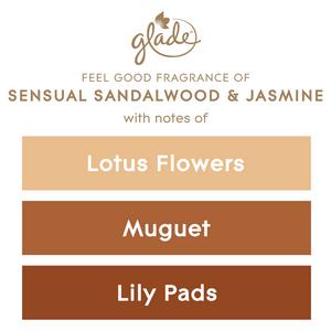 Glade Sandalwood & Jasmine Air Freshener Scented Candle 112g - gallery image 2