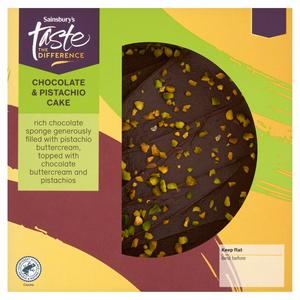 Sainsbury's 470g Chocolate & Pistachio Cake, Taste the Difference