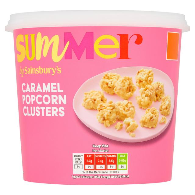 Sainsbury's 155g Summer Caramel Popcorn Clusters Mini Bites Tub - gallery image 1