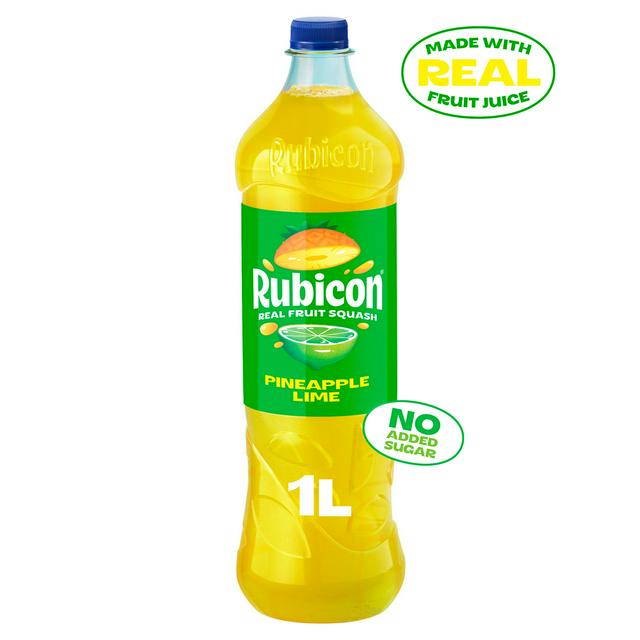 Rubicon 1L Real Fruit Pineapple Lime No Added Sugar Squash - gallery image 1