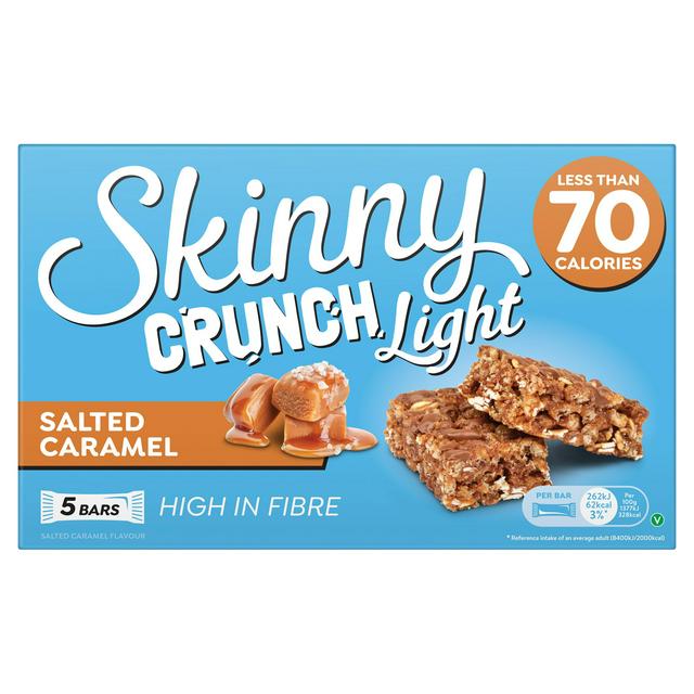 Skinny 5 x 19g Salted Caramel Crunch Light Cereal Bars - gallery image 1