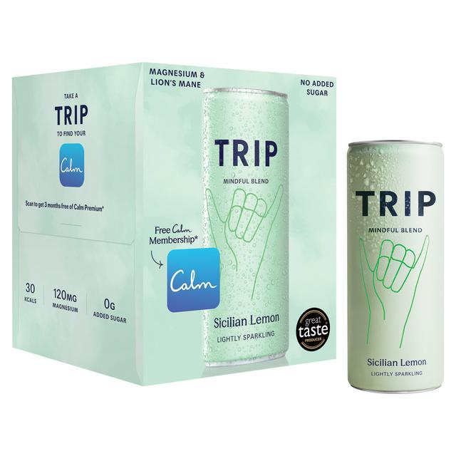 TRIP 4 x 250ml Sicilian Lemon Sparkling Drink - gallery image 1