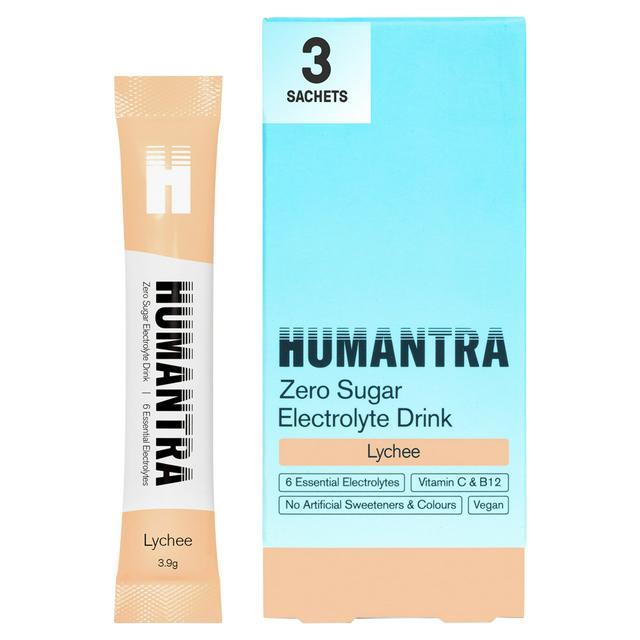 Humantra 3 x 3.9g Lychee Zero Sugar Electrolyte Drink Sachets - gallery image 1