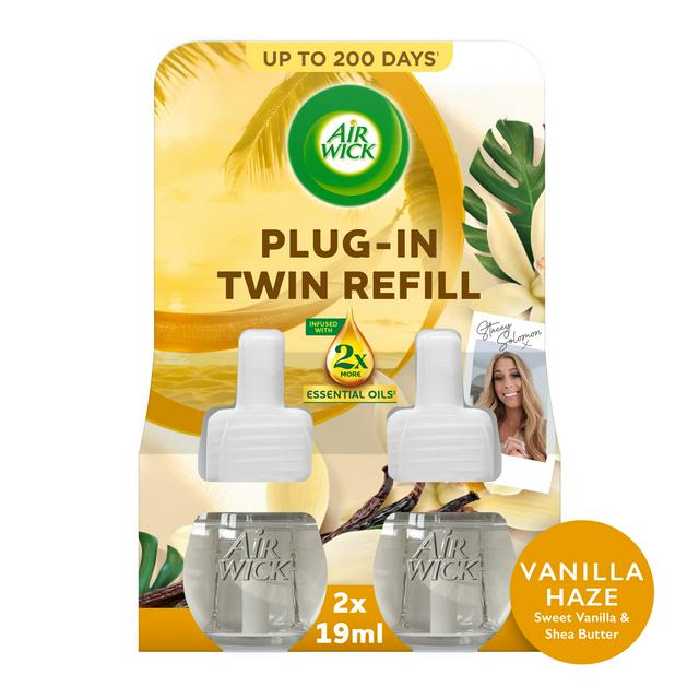 Air Wick 2 Plug-in Twin Refill, Sweet Vanilla & Shea Butter Air Freshener 19ml