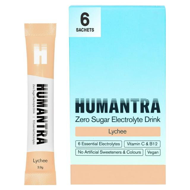 Humantra 6 x 3.9g Lychee Zero Sugar Electrolyte Drink Sachets - gallery image 1
