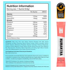 Humantra 6 x 3.6g Berry Pomegranate Zero Sugar Electrolyte Drink Sachets - gallery image 5