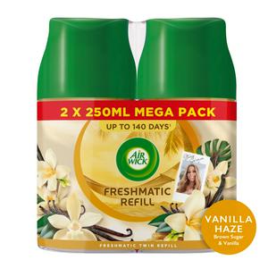 Air Wick Freshmatic Twin Refill, Brown Sugar & Vanilla Air Freshener, 2 x 250ml