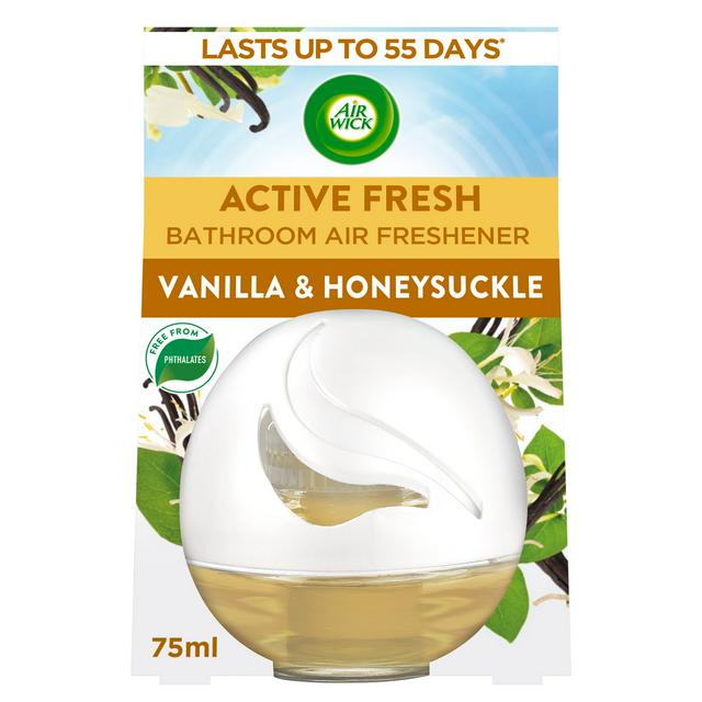 Sainsburys Air Wick Vanilla Honeysuckle Active Fresh Bathroom Air Freshener 75ml
