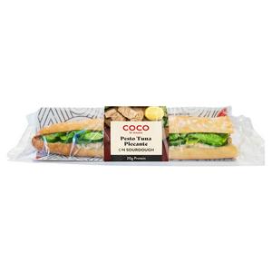 Coco di Mama Pesto Tuna Piccante on Sourdough Sandwich