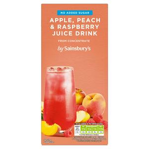 Sainsbury's 1L Apple, Peach & Raspberry from Concentrate Juice Drink