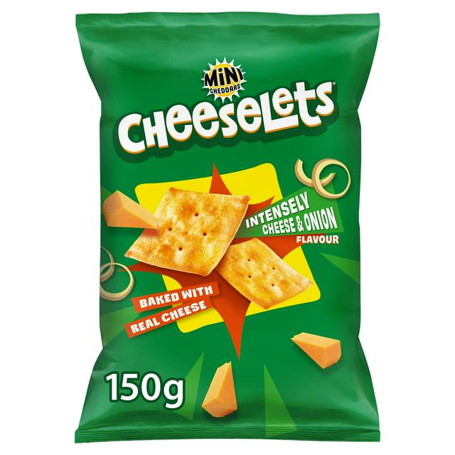 Mini Cheddars Cheeselets 150g Intensely Cheese & Onion Sharing Crisps - gallery image 1