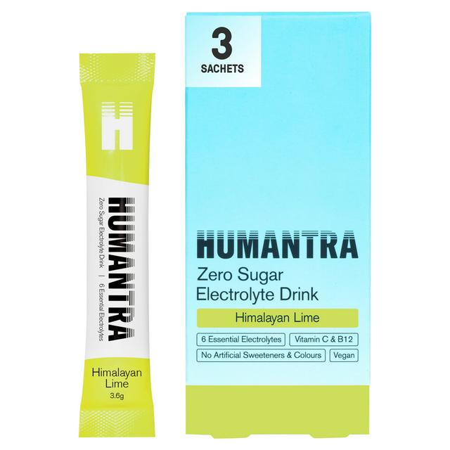 Humantra 3 x 3.6g Himalayan Lime Zero Sugar Electrolyte Drink Sachets - gallery image 1