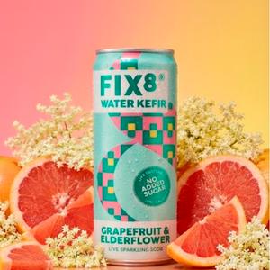 Fix8 Water Kefir Grapefruit & Elderflower Live Sparkling Soda 4 x 250ml - gallery image 5