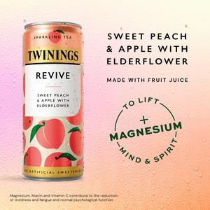 Twinings Revive Sweet Peach & Apple with Elderflower Sparkling Tea 250ml - gallery image 2