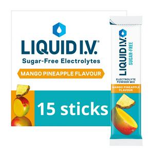 Liquid IV Sugar Free 15 x Sachets Mango Pineapple Daily Hydration Electrolyte Powder Mix - video