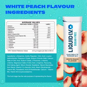 Liquid IV Sugar Free 6 x Sachets White Peach Daily Hydration Electrolyte Powder Mix - gallery image 6