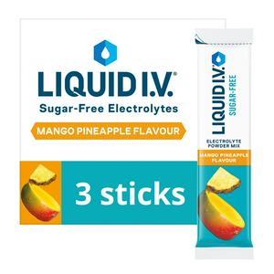Liquid IV 3 x Sugar Free Mango Pineapple Electrolyte Powder Mix Sachets - video