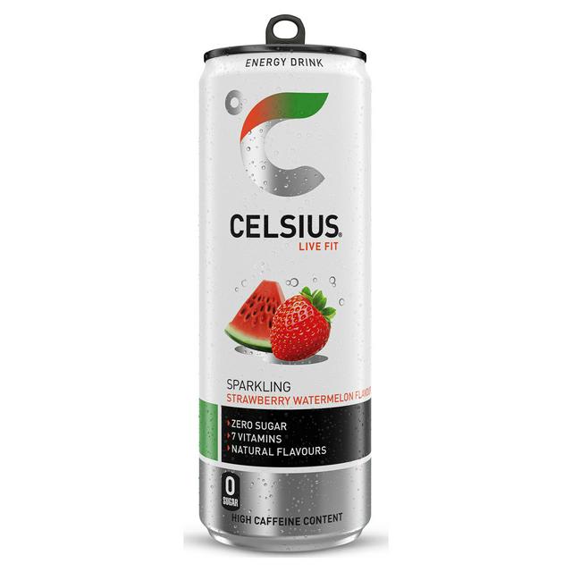 Celsius 355ml Energy Drink Sparkling Strawberry Watermelon - gallery image 1