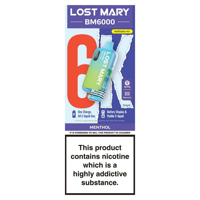 Lost Mary 20mg/ml Menthol BM6000 Refillable Kit - gallery image 1