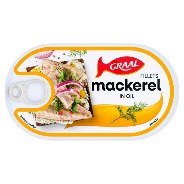 Graal 170g Mackerel Fillets in Oil Caned Fish - gallery image 1