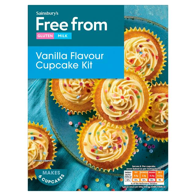 Sainsbury's Free From 285g Vanilla Flavour Cupcake Baking Kit - gallery image 1