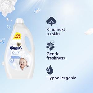 Comfort 100 Washes Pure Gently Fresh Fabric Conditioner 3L - gallery image 3