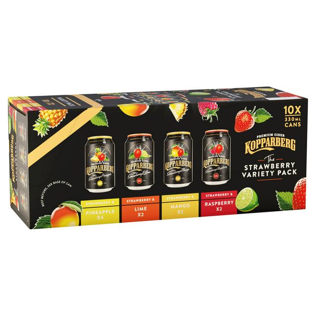 Kopparberg 10 x 330ml the Strawberry Variety Pack Premium Cider Cans