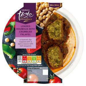 Sainsbury's 250g Crumbled Falafel Loaded Houmous, Taste the Difference