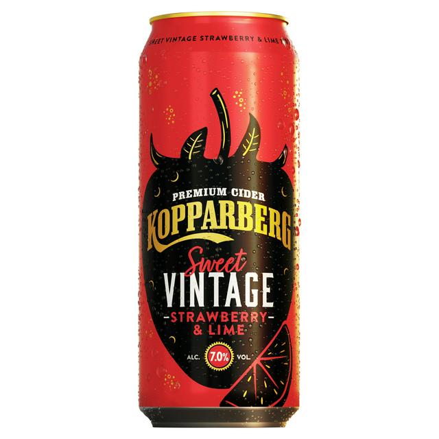 Kopparberg 500ml Sweet Vintage Strawberry & Lime Premium Cider Can - gallery image 1