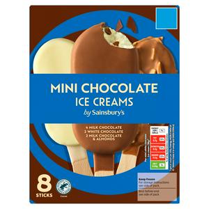 Sainsbury's 8 x 55ml Mini Chocolate Ice Creams