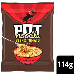 Pot Noodle 114g Beef & Tomato Instant Block Noodles - gallery image 5