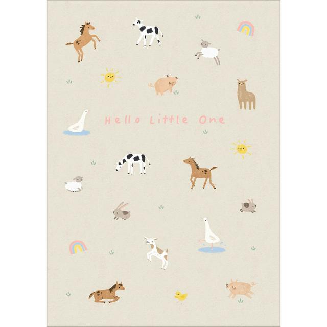Sainsbury's Hello Little One Baby Small Cute Icon Design Greeting Card - gallery image 1