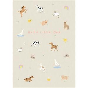 Sainsbury's Hello Little One Baby Small Cute Icon Design Greeting Card
