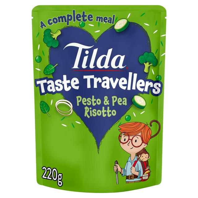 Tilda 220g 3+ Years Kids Taste Travellers Pesto & Pea Risotto Meal Pouch - gallery image 1
