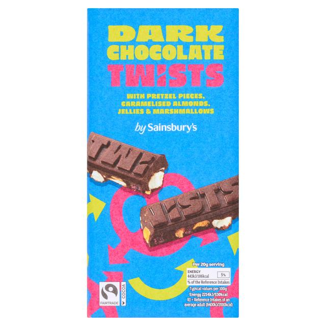 Sainsbury's 140g Dark Chocolate Twists - gallery image 1