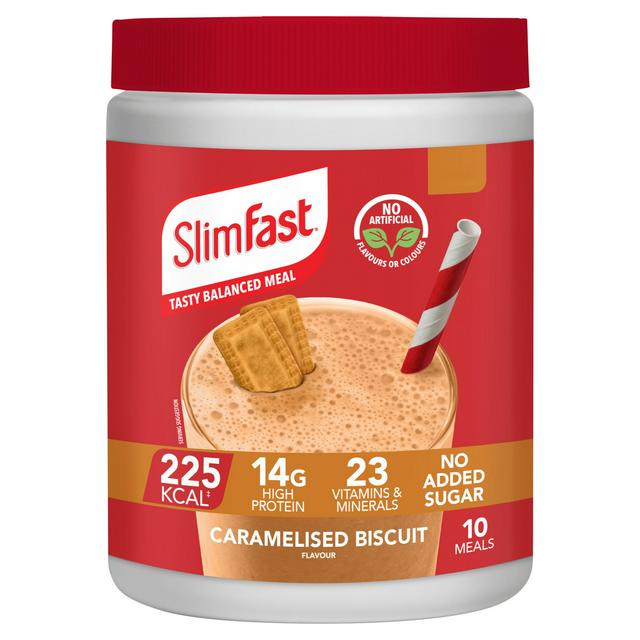Slimfast 365g Caramelised Biscuit Flavour Tasty Balanced Meal Powder - gallery image 1