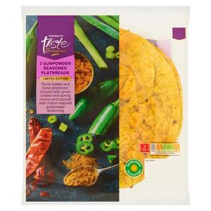 Sainsbury's 2 x Gunpowder Flatbreads, Taste the Difference 100g