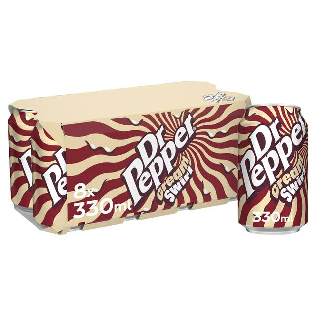 Dr Pepper 8 x 330ml Cream Swirl Soft Drink Cans