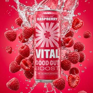 Vital Gut Healthy Sparkling Raspberry 4 x 330ml - gallery image 4