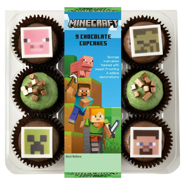 Minecraft 9 Chocolate Cupcakes - gallery image 1
