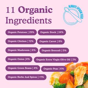 Little Freddie 130g Stage 2 7+ Months Roast Chicken with Vegetables Organic Textured Meal Pouch - gallery image 3
