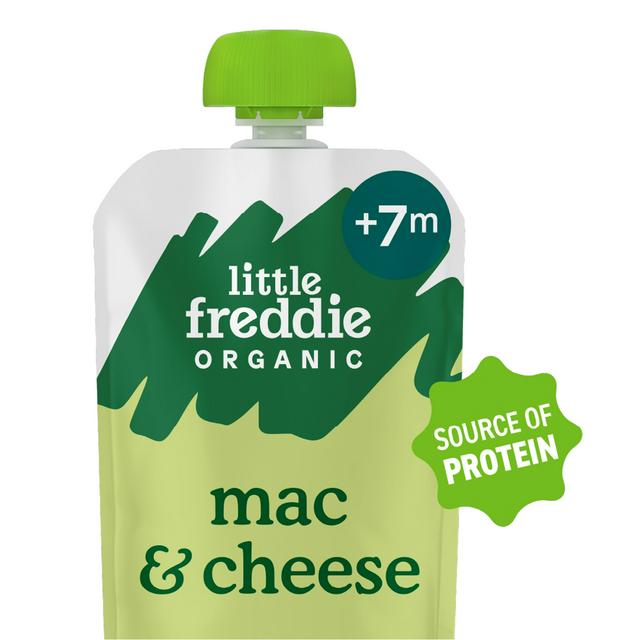 Little Freddie 130g Stage 2 7+ Months Mac & Cheese with Broccoli & Cauliflower Organic Textured Meal Pouch - gallery image 1