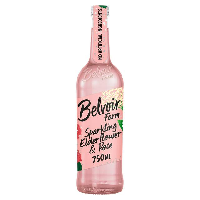 Belvoir Farm 750ml Elderflower & Rose Sparkling Soft Drink - gallery image 1