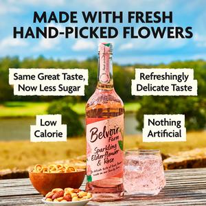 Belvoir Farm 750ml Elderflower & Rose Sparkling Soft Drink - gallery image 3
